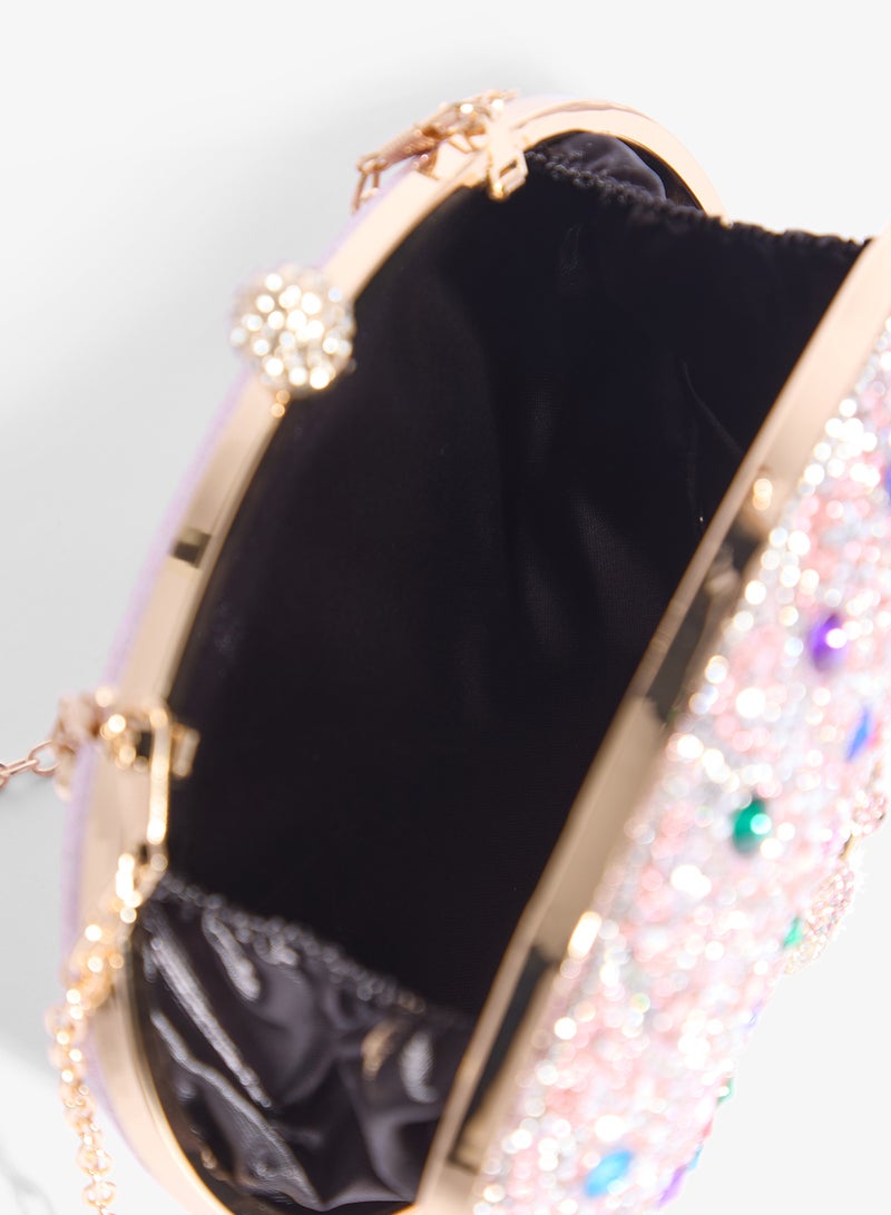 Khizana Jewel Embellished Peacock Statement Clutch - Image 4